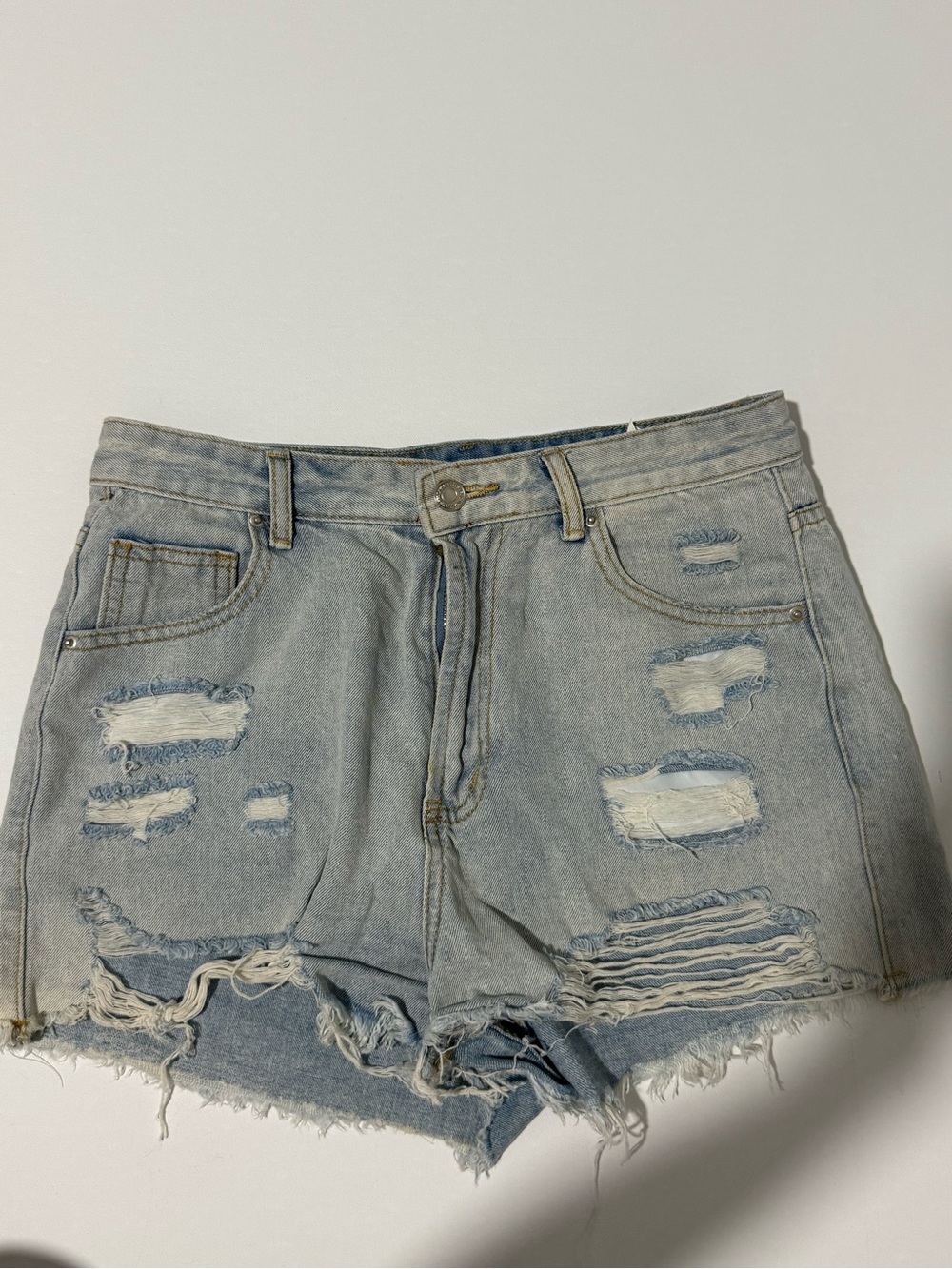Amazon Light Blue Distressed Denim Jean Shorts